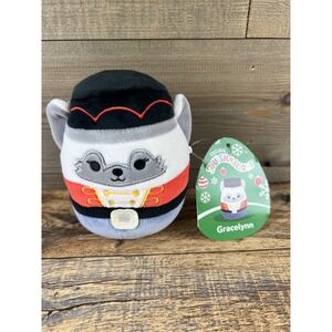 Squishmallows Gracelynn 5" Plush Nutcracker‎ Christmas Holiday Arctic Fox Winter